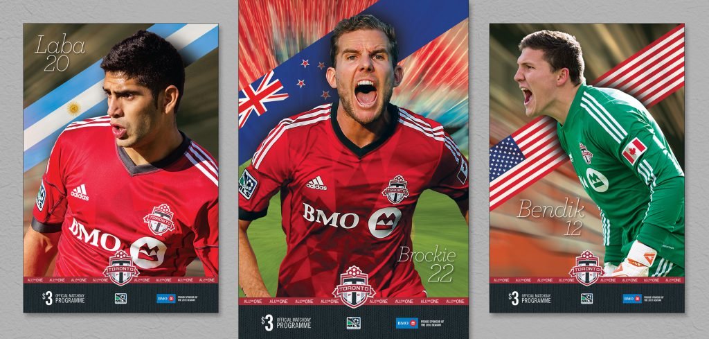 covers and interior of M L S soccer Toronto F C magazine and Yearbook.